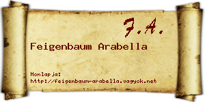 Feigenbaum Arabella névjegykártya